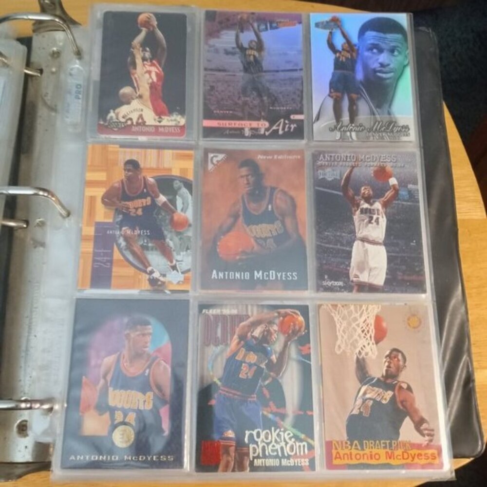 Antonio McDyess Rookies 27 Card Lot Denver Nuggets Assorted